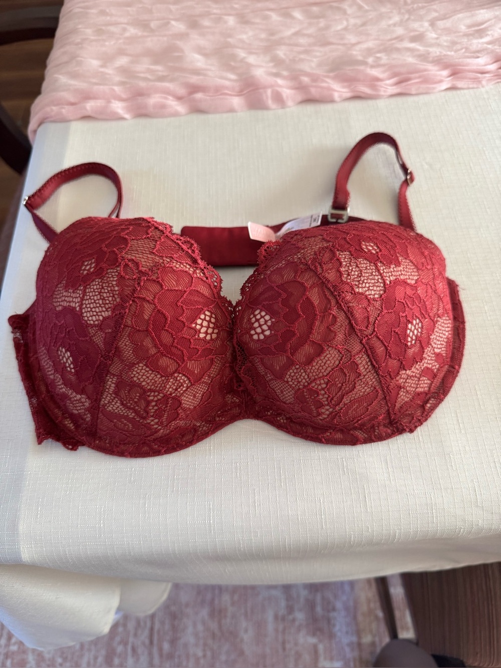 Victoria's Secret Burgundy Lace push up bra
